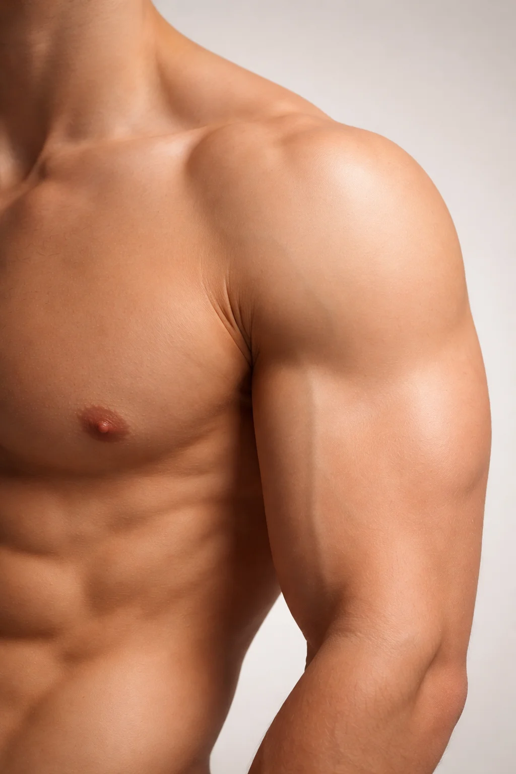 Clean skin before AI tattoo - A fierce eagle with spread wings holding a banner